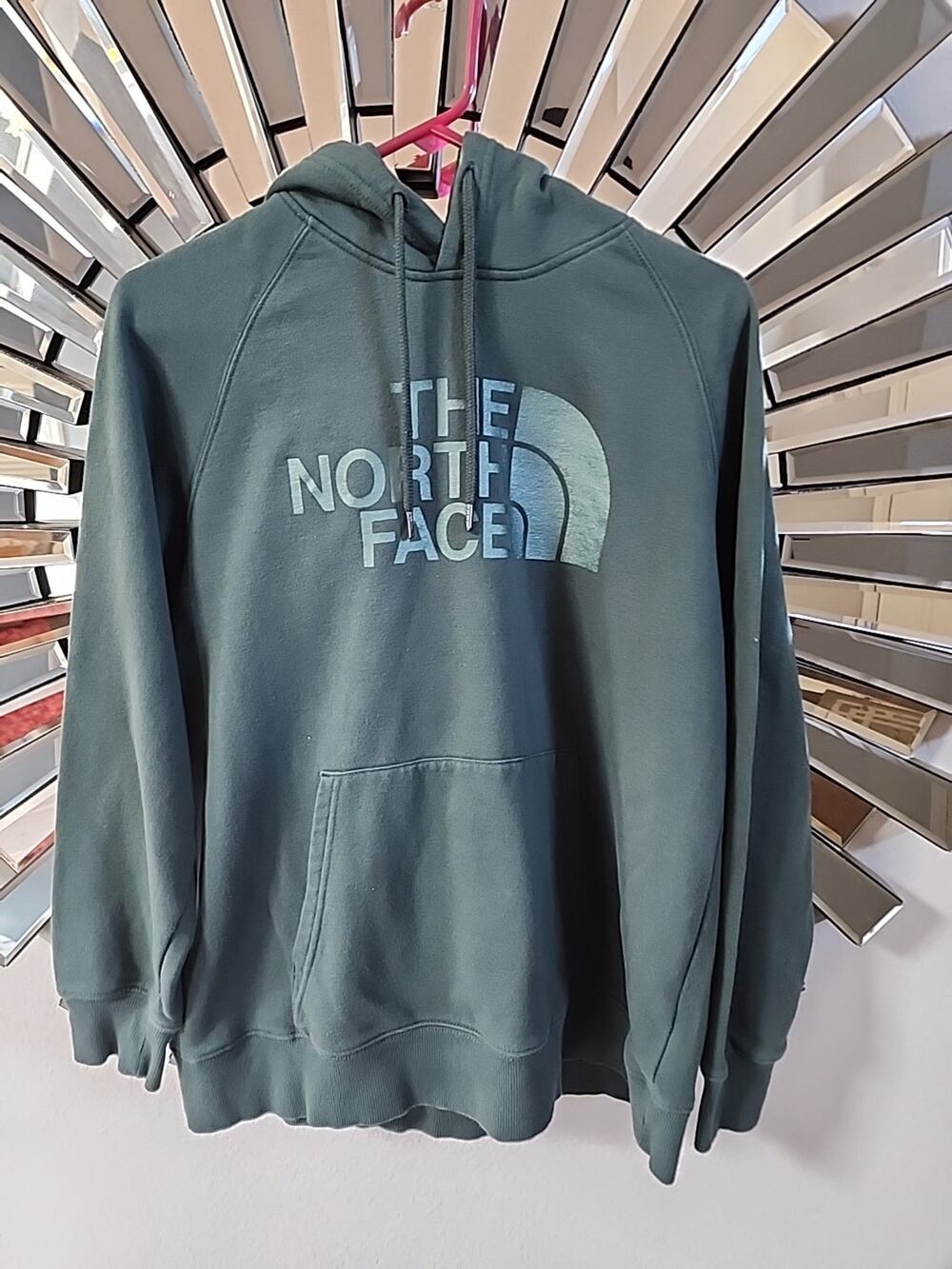 North Face Women's Pullover Sweatshirt Hoodie Hunter Green Size Medium